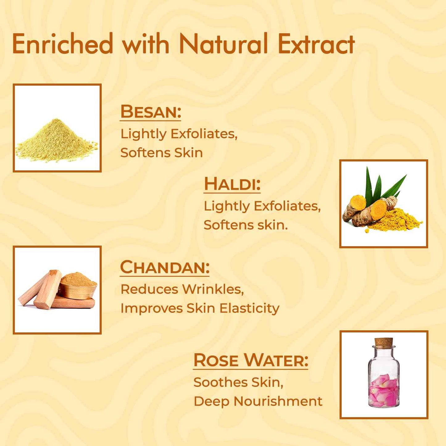 NutriGlow NATURAL'S Ubtan Facial Kit For Glowing Skin, Tan Removal With Haldi & Chandan, 60gm