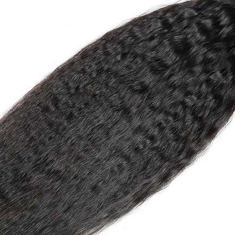 30 30 30 Inch Yaki Straight Bundles Human Hair Natural Black Color Kinky Straight Bundles Unprocessed Brazilian Virgin Hair Extensions