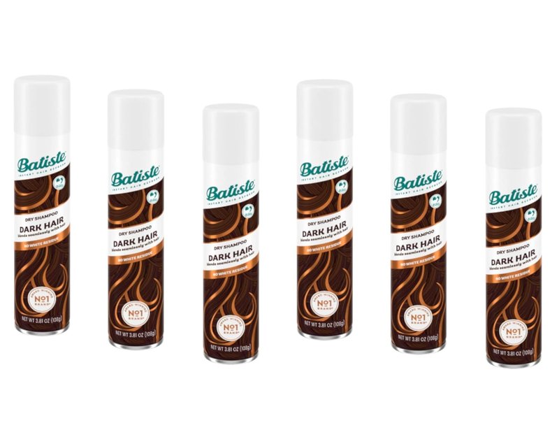 Batiste Dry Shampoo - Divine Dark, 3.81 oz | Oil Absorbing Formula for Dark Hair - 6 Pack
