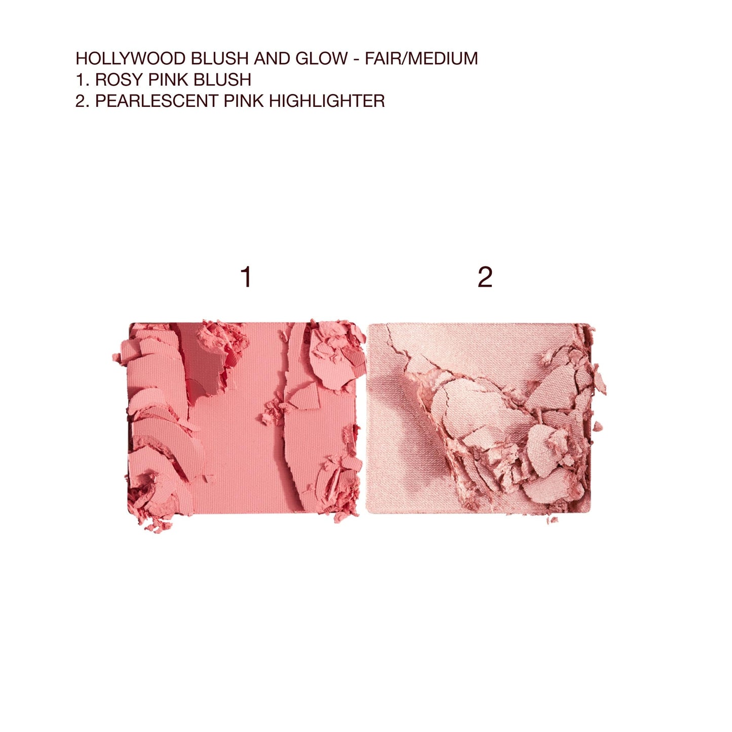Charlotte Tilbury Mini Hollywood Blush & Glow Glide Palette - Blush & Highlighter Compact for a Gorgeous Glow and Pretty Pop of Color - Rosy Pink Blush/Pearlescent Pink Highlighter