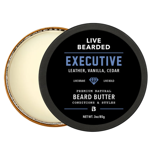 Live Bearded® Beard Butter, Executive, Cedar, Vanilla, 3 fl oz