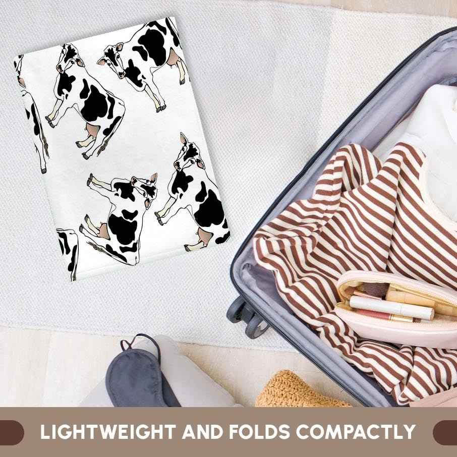 3D Rose Print of Cartoon Cow Toss Pattern Hand Towel, 15" x 22"