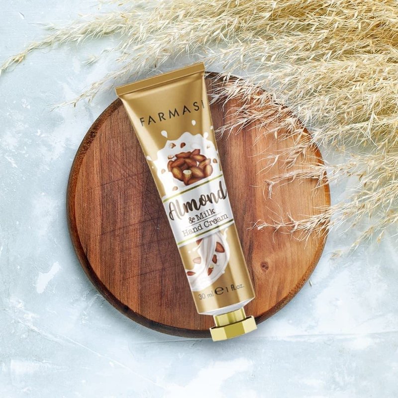 FARMASi Hand Cream - Deep Moisturizing Shea Butter Lotion for Dry Hands | Fast Absorbing, Travel Size 1 fl oz, Almond & Milk