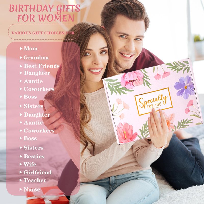 Birthday Gifts for Women, Get Well Soon Gifts Package, Luxury Self Care Box Spa Gifts, Happy Birthday Gifts for Her, Mother's Day, Sister, Best Friend, Wife, Girlfriend, Birthday Gifts Ideas (Ivory)