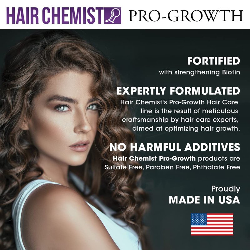 Hair Chemist Biotin Pro-Growth Shampoo & Conditioner Gift Box- Includes 33.8oz Shampoo & 33.8oz Conditioner
