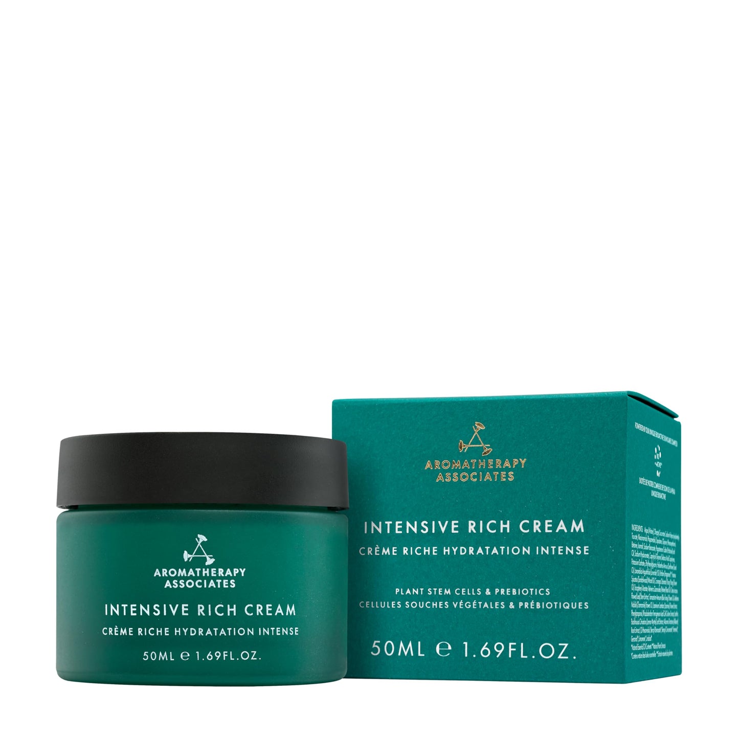 Aromatherapy Associates Intensive Rich Cream with Plant Stem Cells, Prebiotics & Essential Oils, Hydrating Daily Moisturizer for Dry or Mature Skin, Fruity Floral Scent, 1.69 fl oz