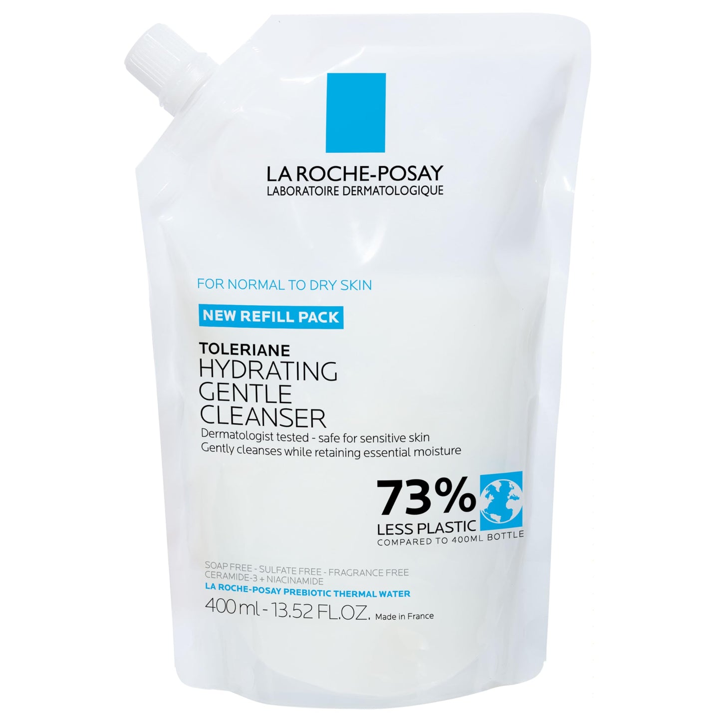 La Roche-Posay Toleriane Hydrating Gentle Face Cleanser, Hydrating Facial Cleanser With Niacinamide + Ceramides, Daily Face Wash For Dry Skin To Normal Skin, Sensitive Skin Tested, Fragrance Free
