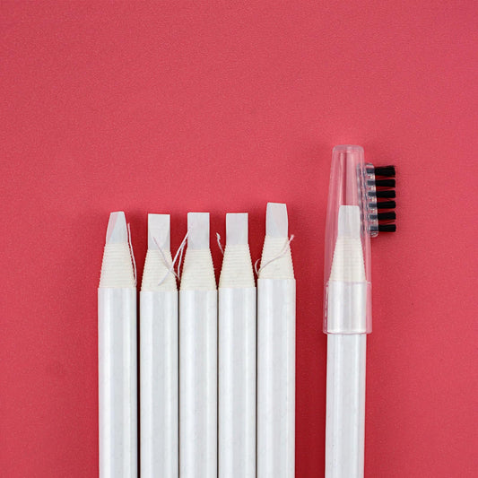 Guapa 6pcs Microblading Brow Mapping Pencil Professional Eyebrow Design Perfect for Pre Drew Brow Hairstrokes Lines (White)
