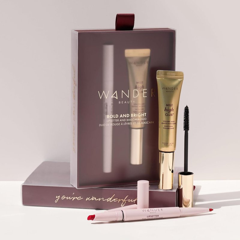 Wander Beauty Lipsetter Duo - Bold Red Lipstick & Mascara Set | 2 Count