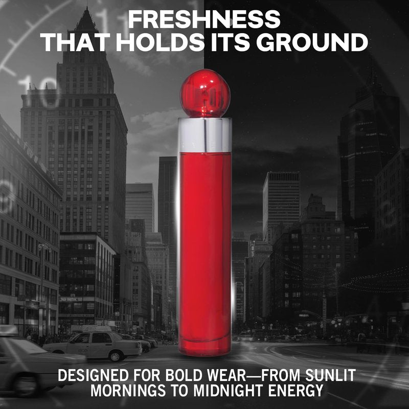 Perry Ellis 360° Red Eau De Toilette Spray for Men - Mens Cologne, Long Lasting Perfume, EDT, Fragrance with Notes of Clove, Cinnamon & Patchouli - 1.7 fl oz (50 mL)