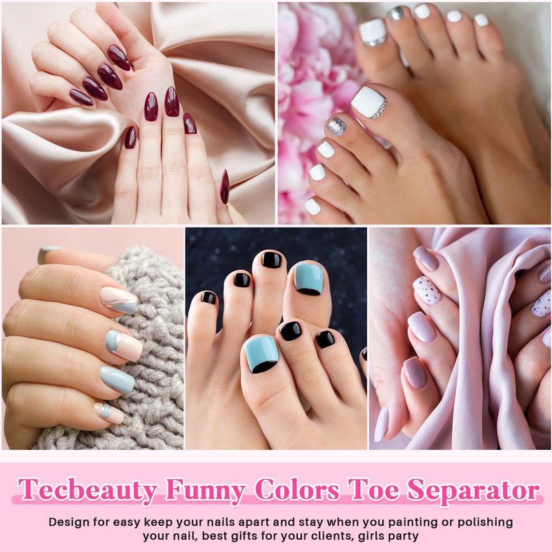 Mumufy 1000 Pcs Individual Toe Separators Bulk Soft Foam Comfortable Pedicure Toe Separators Dividers for Women Men Art Manicure Feet Nail Polish Painting Spa(Pink)