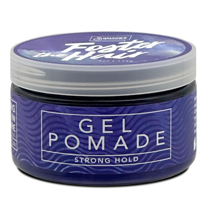 SAMSON'S HAIRCARE Foster the Hair Gel Pomade – High Hold, Water-Based for Braiding, Waves & Edge Control – Easy Rinse, Nourishing Formula 4 oz.