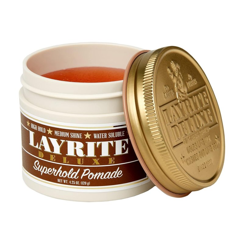 Layrite Superhold Pomade - Strong Hold Hair Styling Cream | 4 Oz
