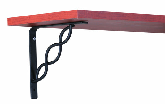 John Sterling Scroll Style Decorative Shelf Bracket, 6-inch, Black, RP-0091-6BK