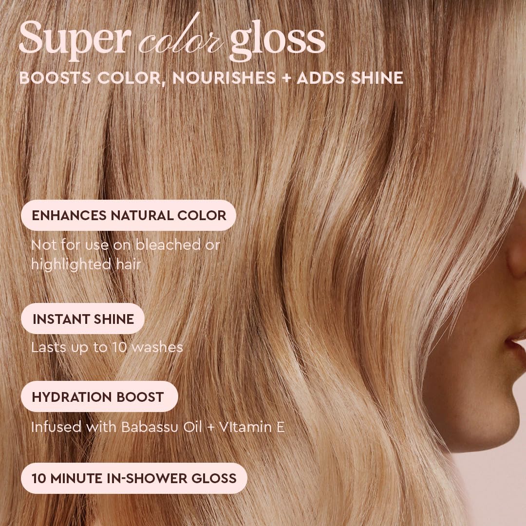 Glaze Super Gloss Color Conditioning Gloss - Honey Blonde | Rinse-Out Semi-Permanent Hair Treatment for Medium to Dark Blonde Hair