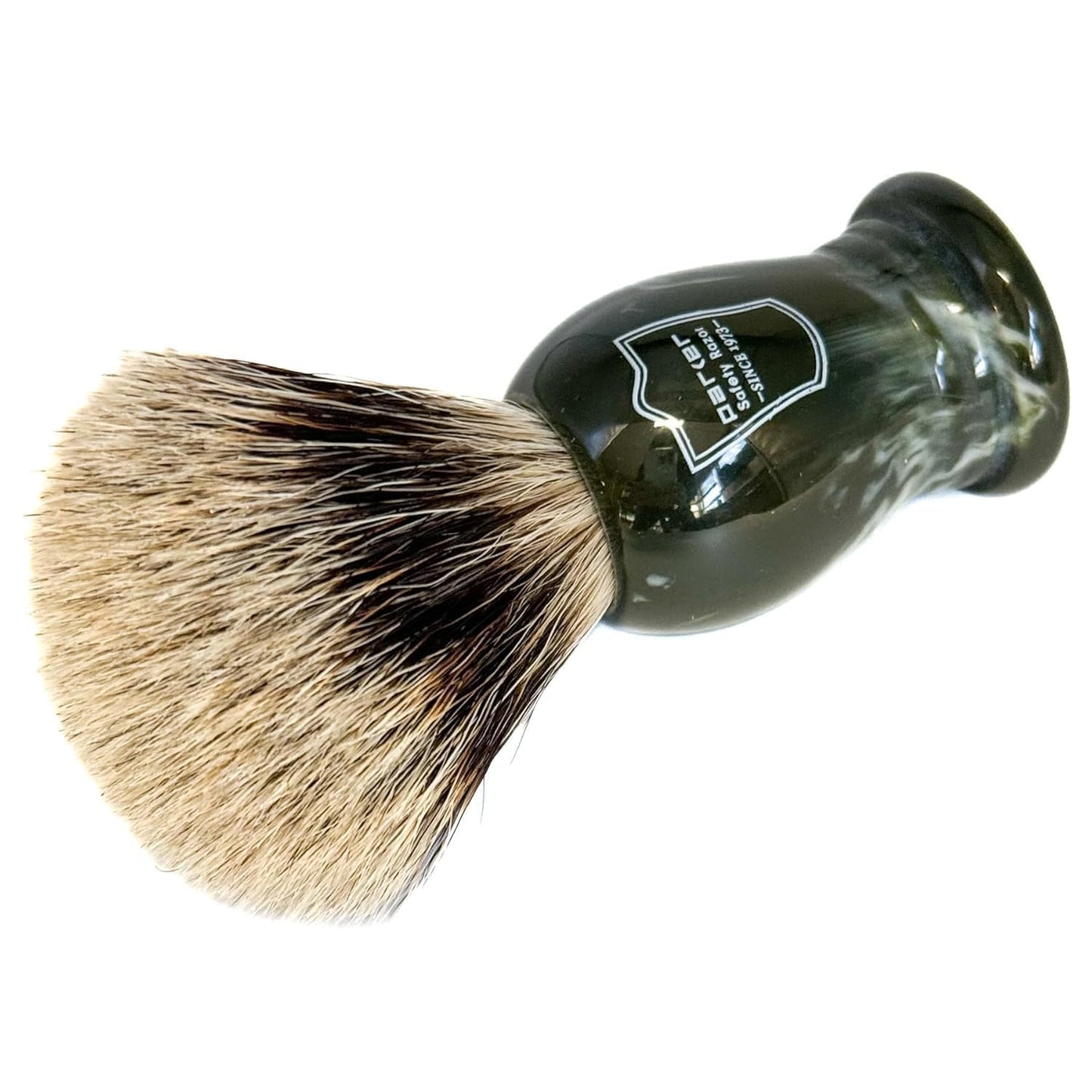 Parker - The King - Oversized 3 Band Pure Badger Bristle Shaving Brush - Long Loft – Brush Stand Included - Generates a Giant and Luxurious Lather