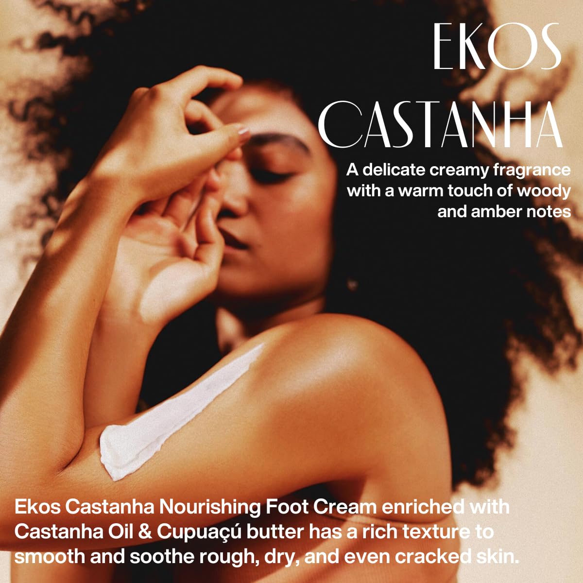 natura - Brazil Nut Nourishing Foot Cream - Nourish & Soothe Dry Skin - Fast Absorbing - With Castanha Oil to Deeply Moisturize - Vegan & Cruelty-Free - 2.6 oz (75g)