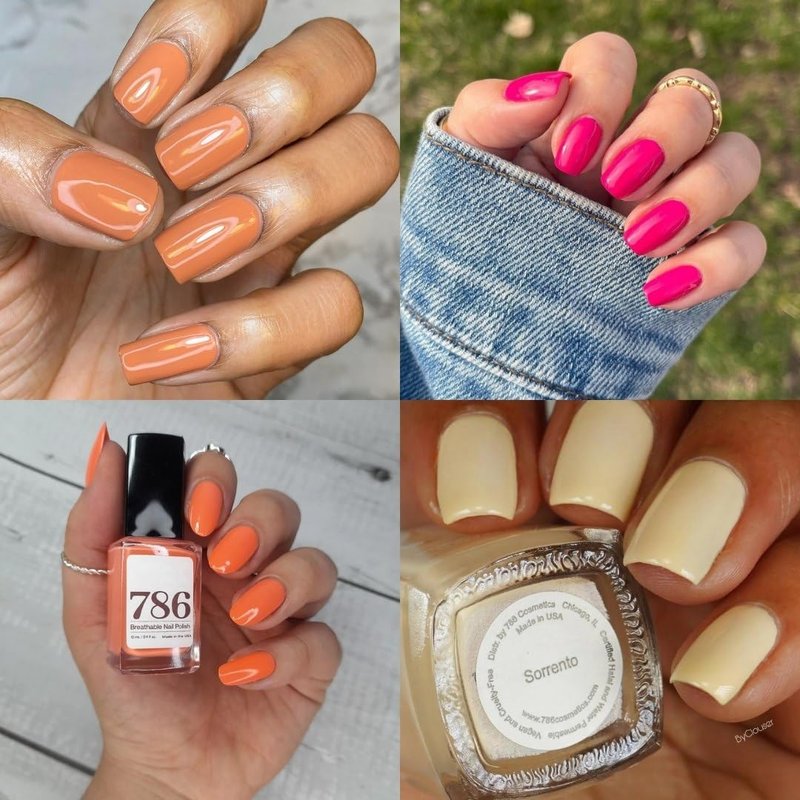 786 Cosmetics – 4 Piece Set: Breathable Nail Polish - Vegan, Cruelty-Free, Healthy, Award-Winning, Halal, Fast-Drying (Coastal Dreams)