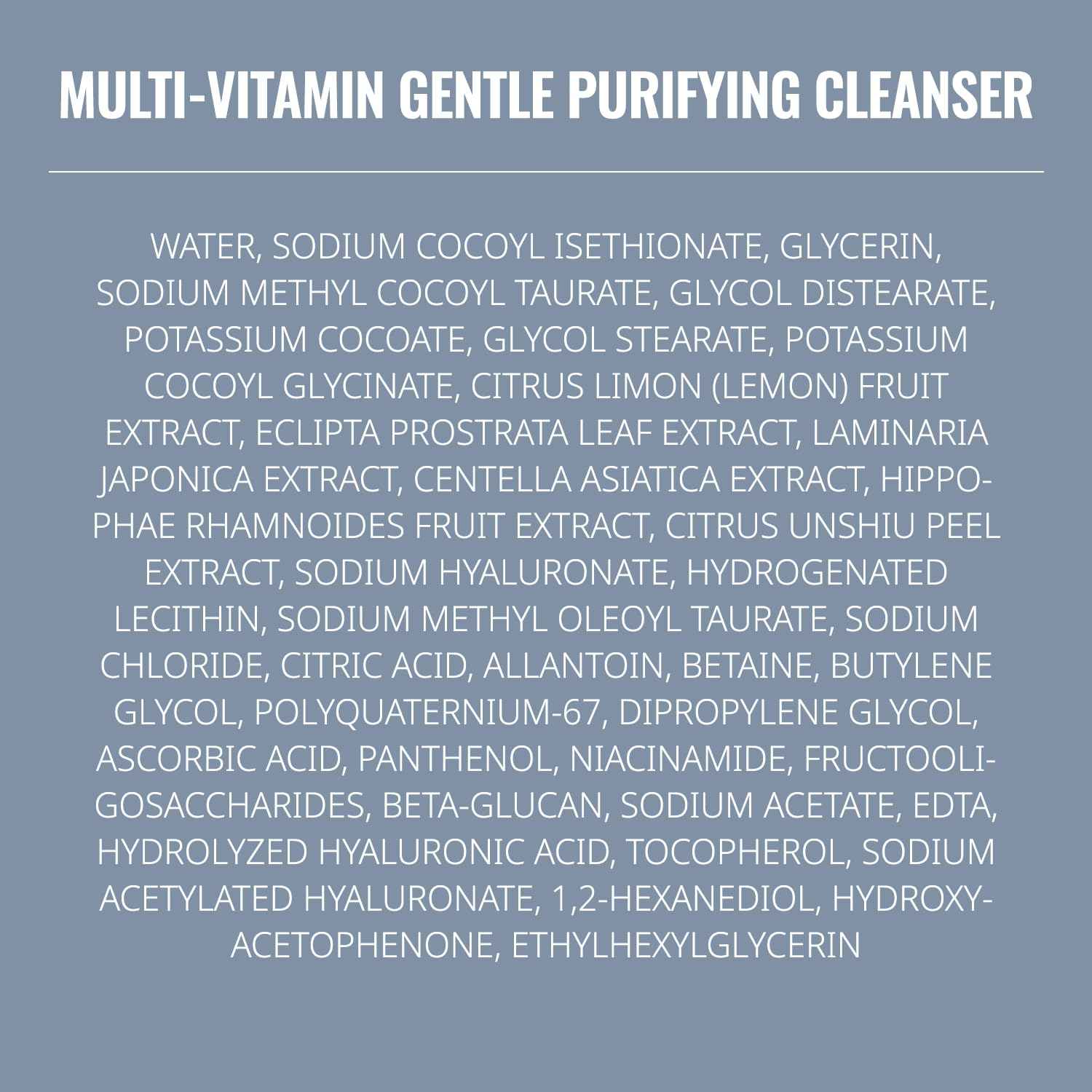 ASNO Multi Vitamin Gentle Purifying Cleanser 150ml – Low pH Vegan Face Wash for Sensitive Skin, Hydrating Deep Cleanse with Fine Bubble, Lemon + Niacinamide + Centella Asiatica, Korean Skincare