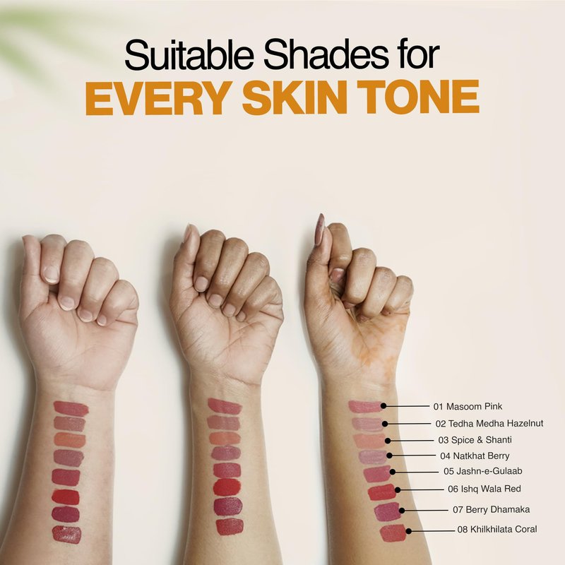 Nourish Mantra’s Jashn-E-Gulab Lipstick (3.5ml)/ Creamy Matte Liquid Lipstick with SPF/Water Proof/Smudge Proof/Transfer Proof/Long Lasting/Suits All Skin Tones