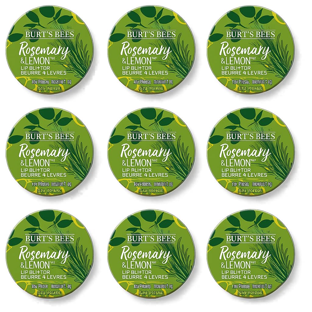 Burt's Bees Lip Butter .4oz Tin - Rosemary and Lemon - 9 Count Value Pack