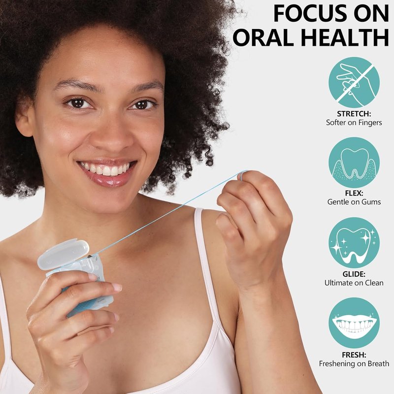 Coconut Oil Infused Dental Floss - Deep Clean, Extra Wide, PFAS Free | Mint Flavor (33 Yds)