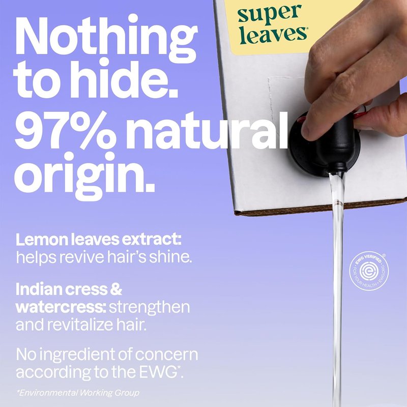 Clarifying Hair Shampoo - Plant-Based & EWG Verified | Lemon Leaves & White Tea, 67.6 Fl Oz