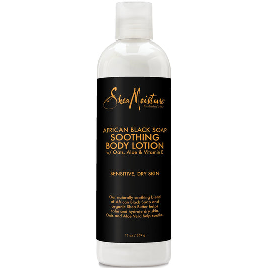 Sheamoisture Soothing Body Lotion for Troubled Skin African Black Soap Lotion with Shea Butter 13 oz