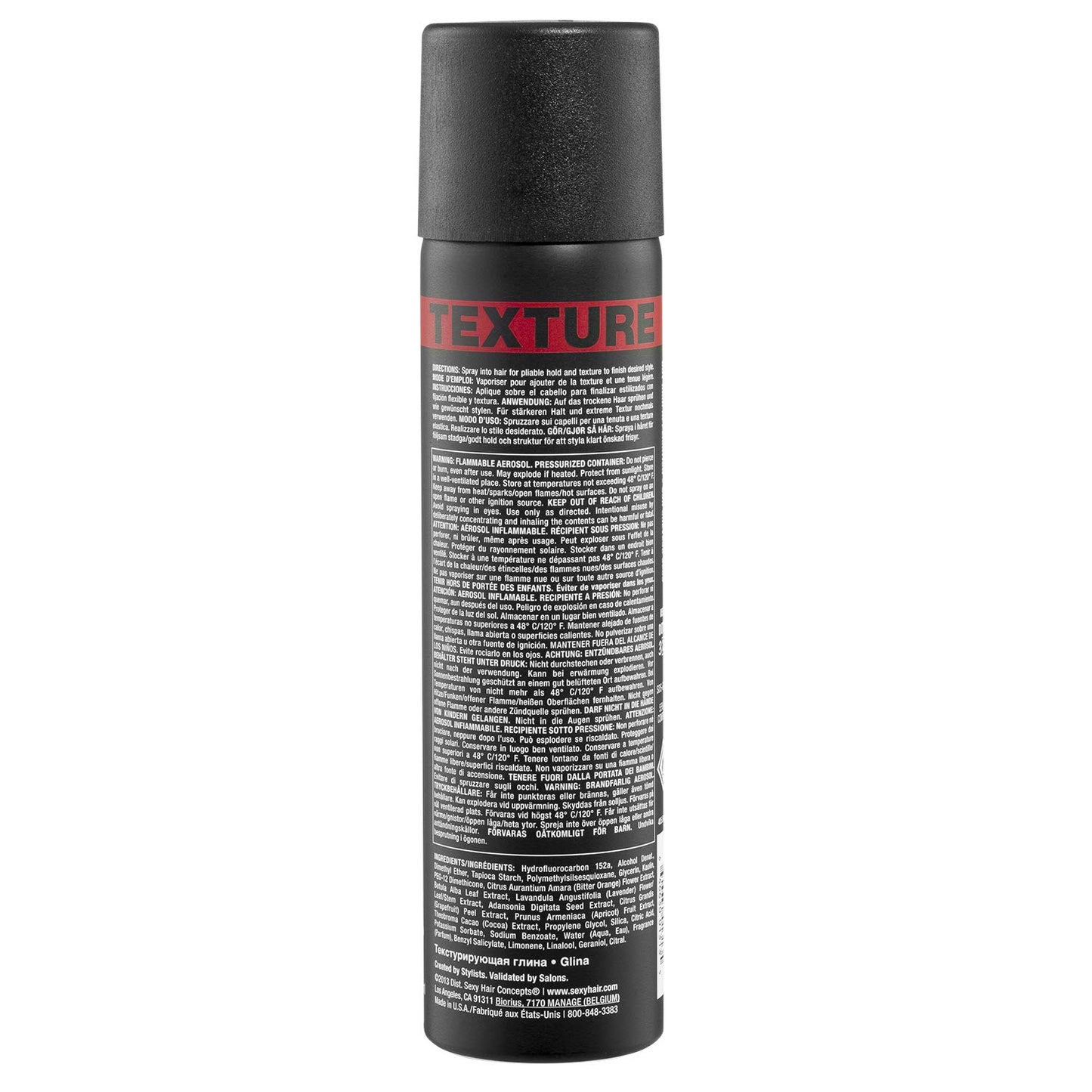 Texturizing Hairspray Clay - SexyHair Style Spray for All Hair Types | Matte Finish, 4.4 Oz