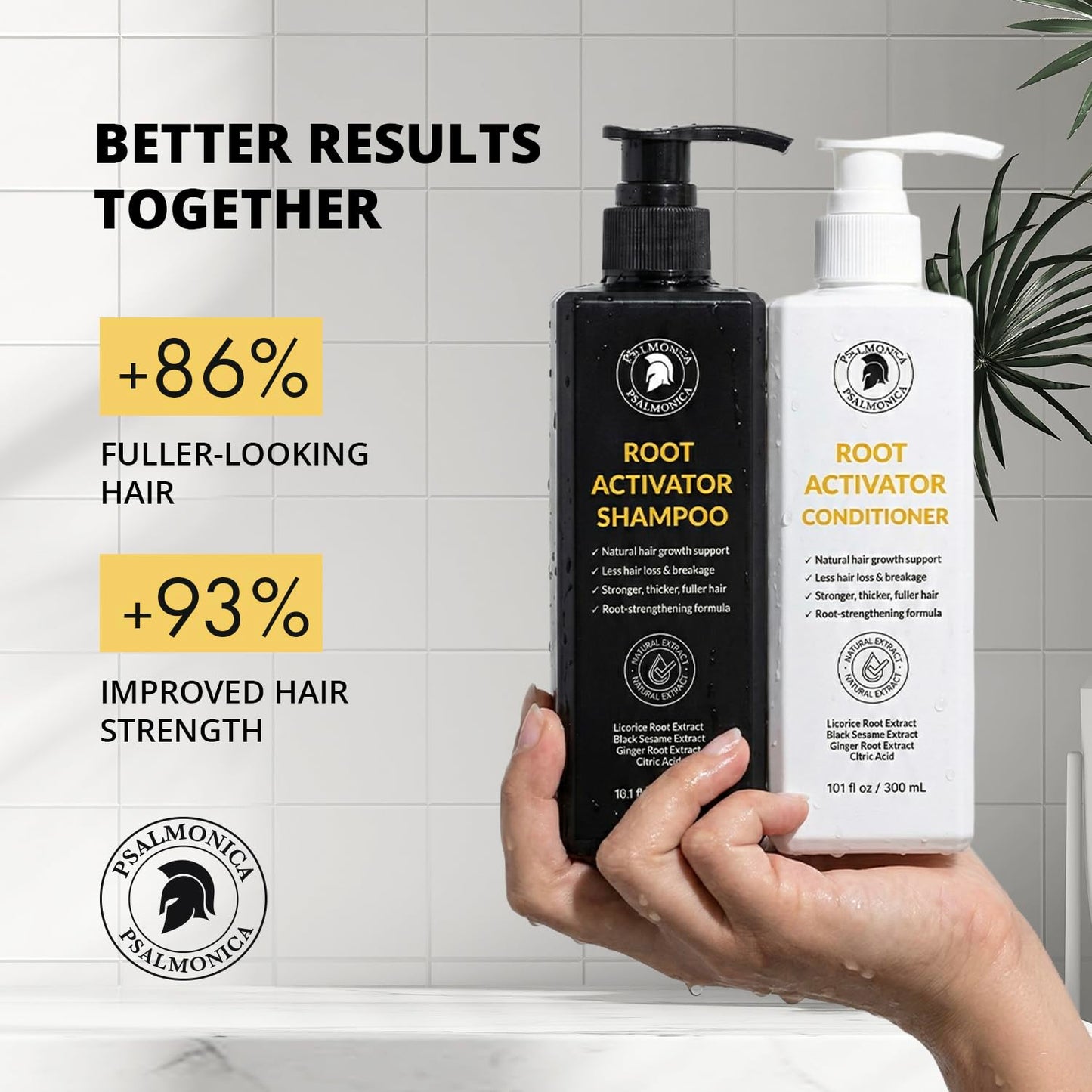 Hair Growth Shampoo and Conditioner Set - Sulfate-Free Thickening Formula for Hair Loss | Regrowth Treatment for Men & Women