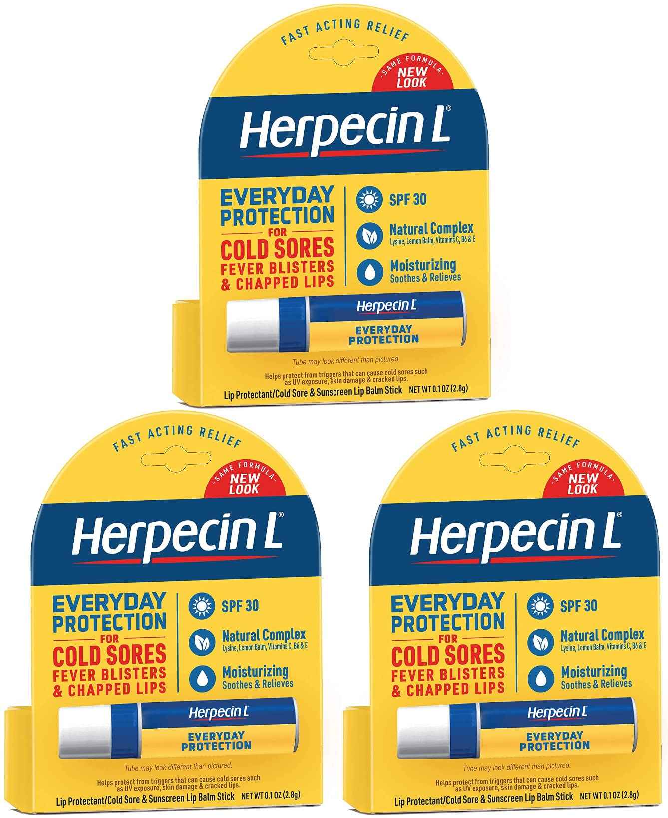 Herpecin L Lip Protectant Spf 30, 0.1 Oz (Pack of 3)