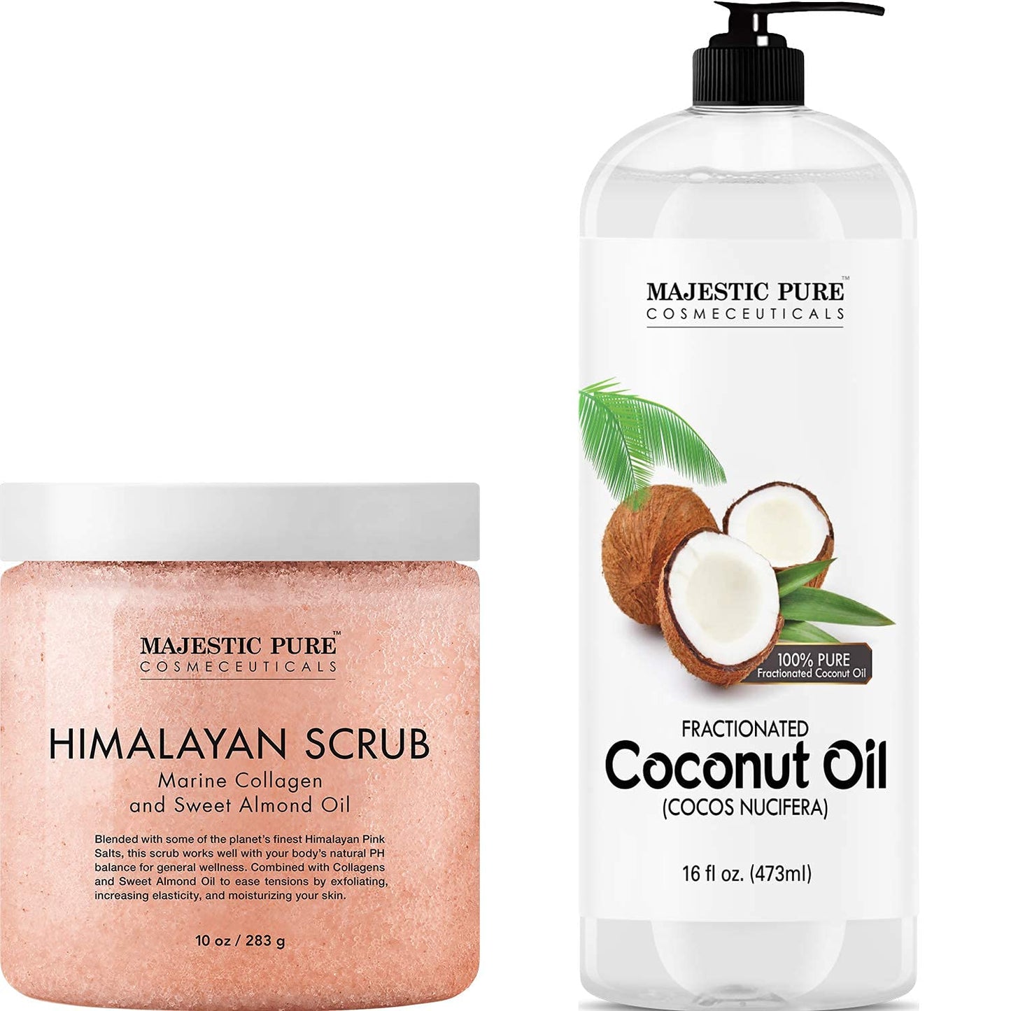 Himalayan Scrub with Collagen & Coconut Oil Bundle - 10 oz & 16 oz
