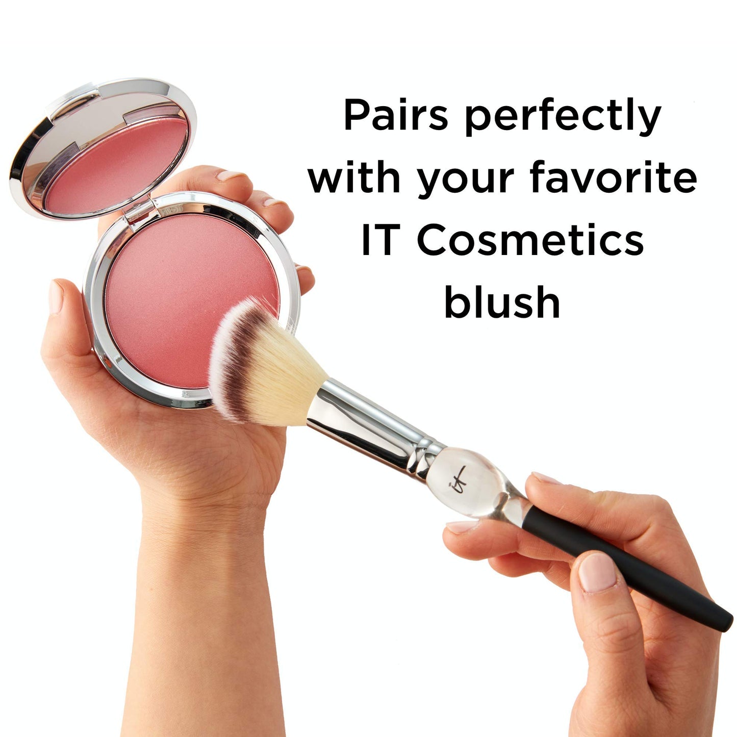 IT Cosmetics Heavenly Luxe French Boutique Blush Brush #4 - Angled Blush Brush for Cheeks - Liquid & Powder Blush Brush - Makeup Brush With Award-Winning Heavenly Luxe Hair