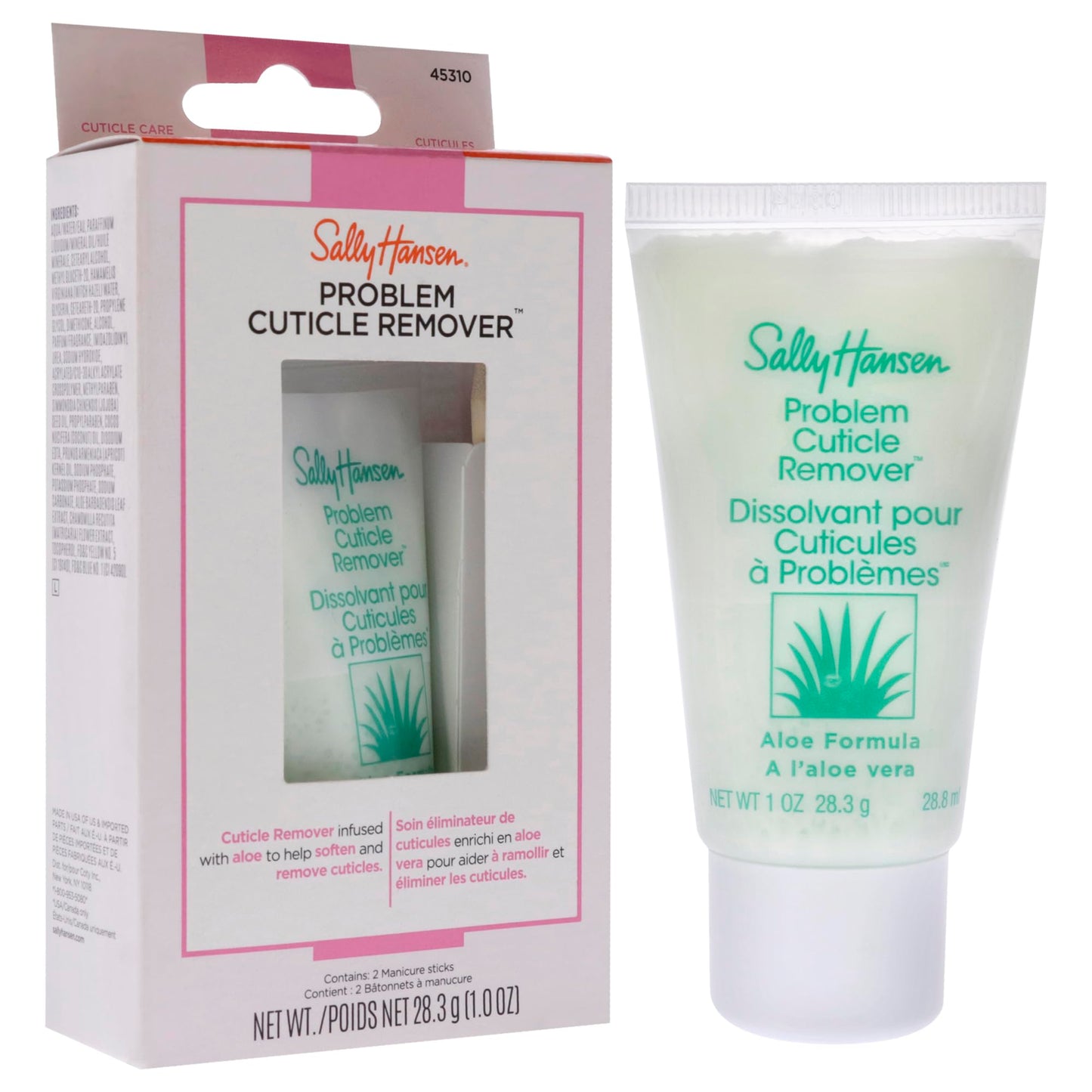 Sally Hansen Nail Treatment Problem Cuticle Remover™ | Eliminates Thick & Overgrown Cuticles | pH-Balanced Formula Infused with Aloe Vera-| Gently Soothes & Conditions Cuticles,(Pack of 2)
