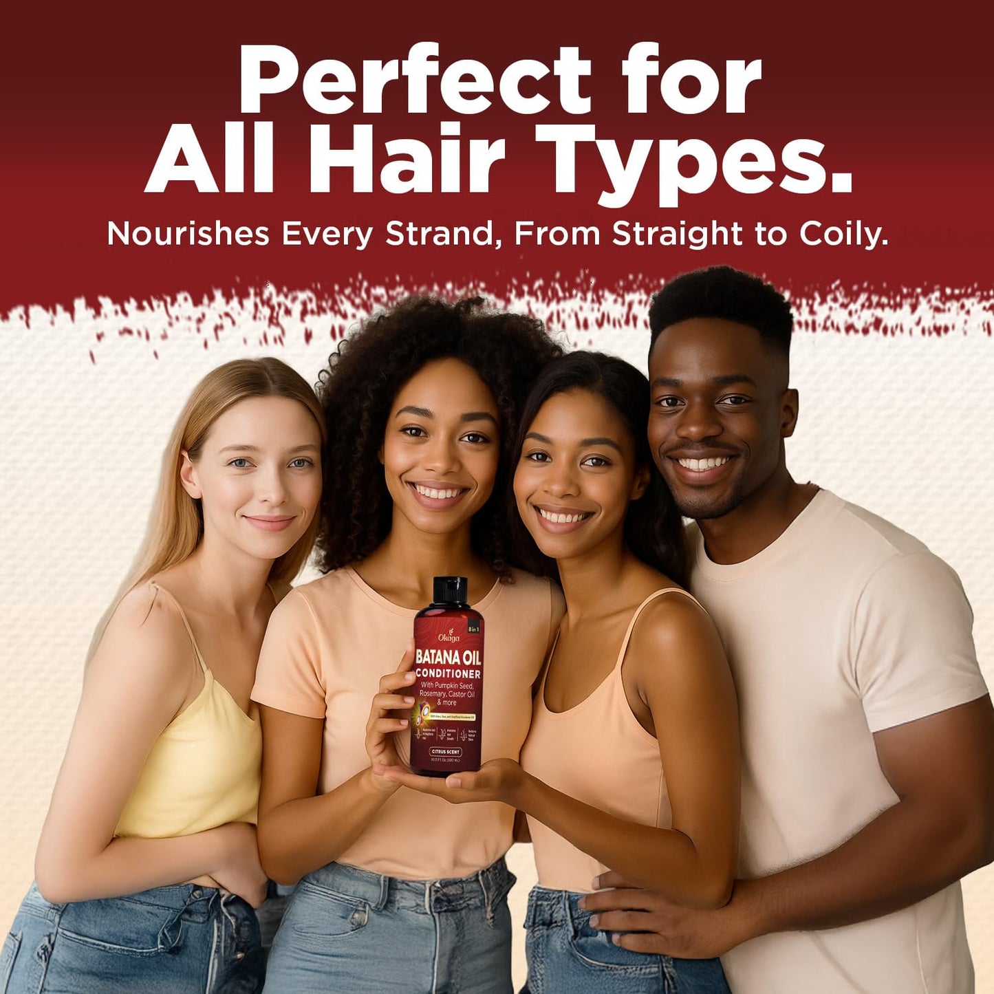 Batana Oil Conditioner for Hair Growth, Aloe Vera Leaf Juice, Biotin, Honduran Batana, Jojoba, Argan, Pumpkin Seed, Castor & Rosemary Oils, 8-in-1 Natural Formula (10.15 fl oz Citrus Scent)