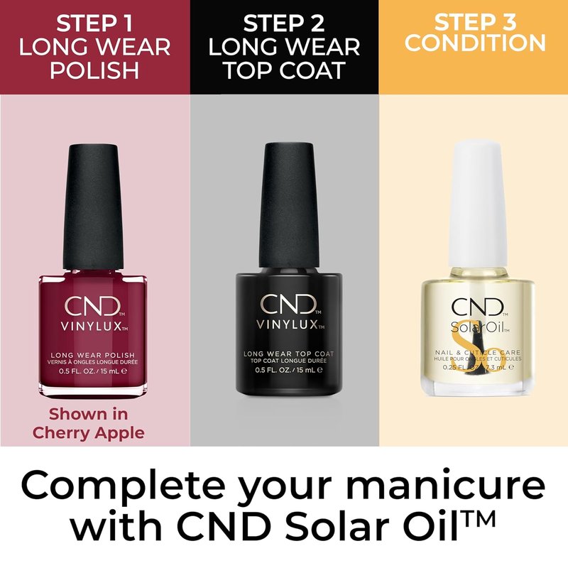 CND Vinylux Red Nail Polish - Gel-Like Shine & Chip Resistant | 0.5 Fl Oz