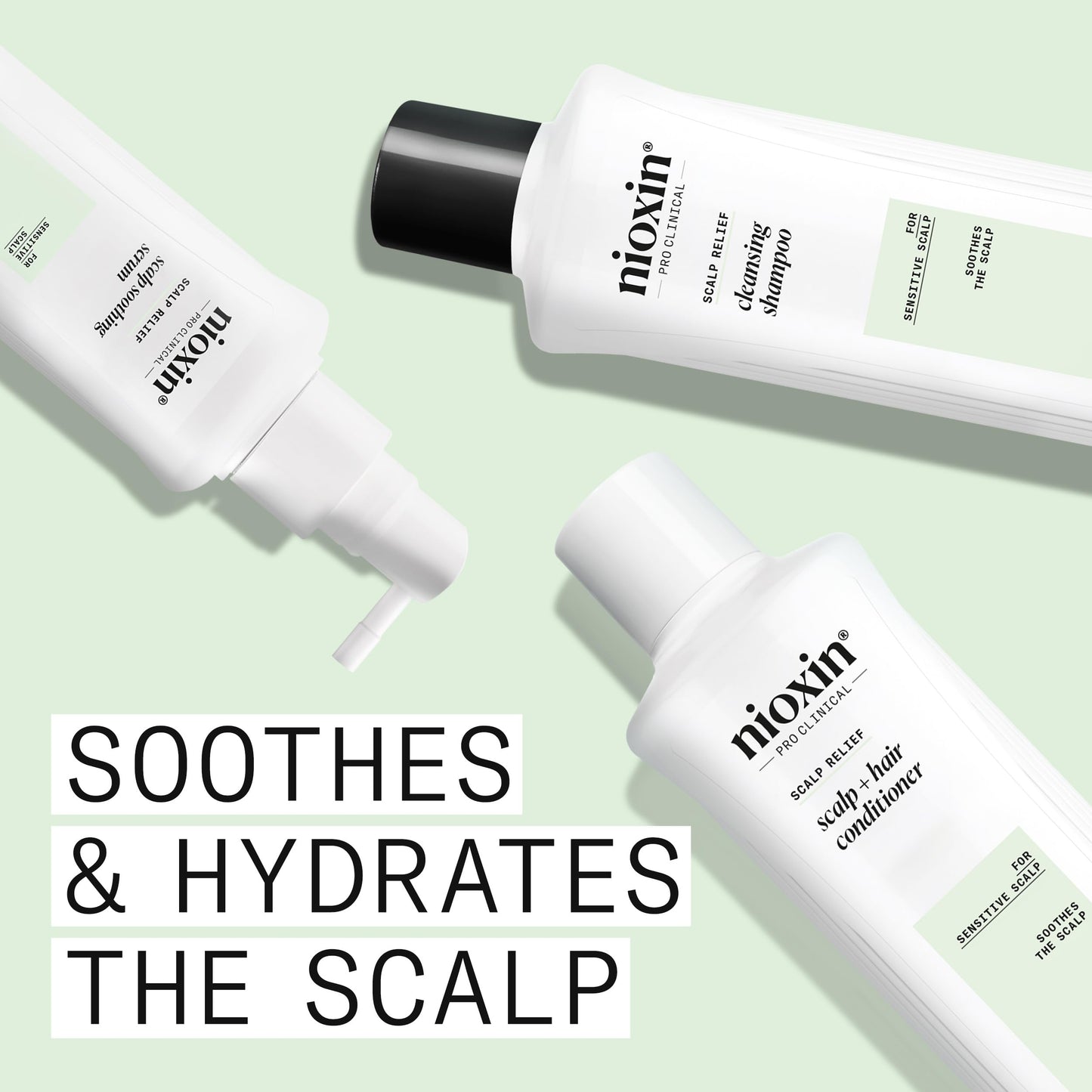 Nioxin Scalp Relief Cleansing Shampoo | For Sensitive Scalp | Made with Aloe Vera and Vitamin E | 6.7 Fl oz.