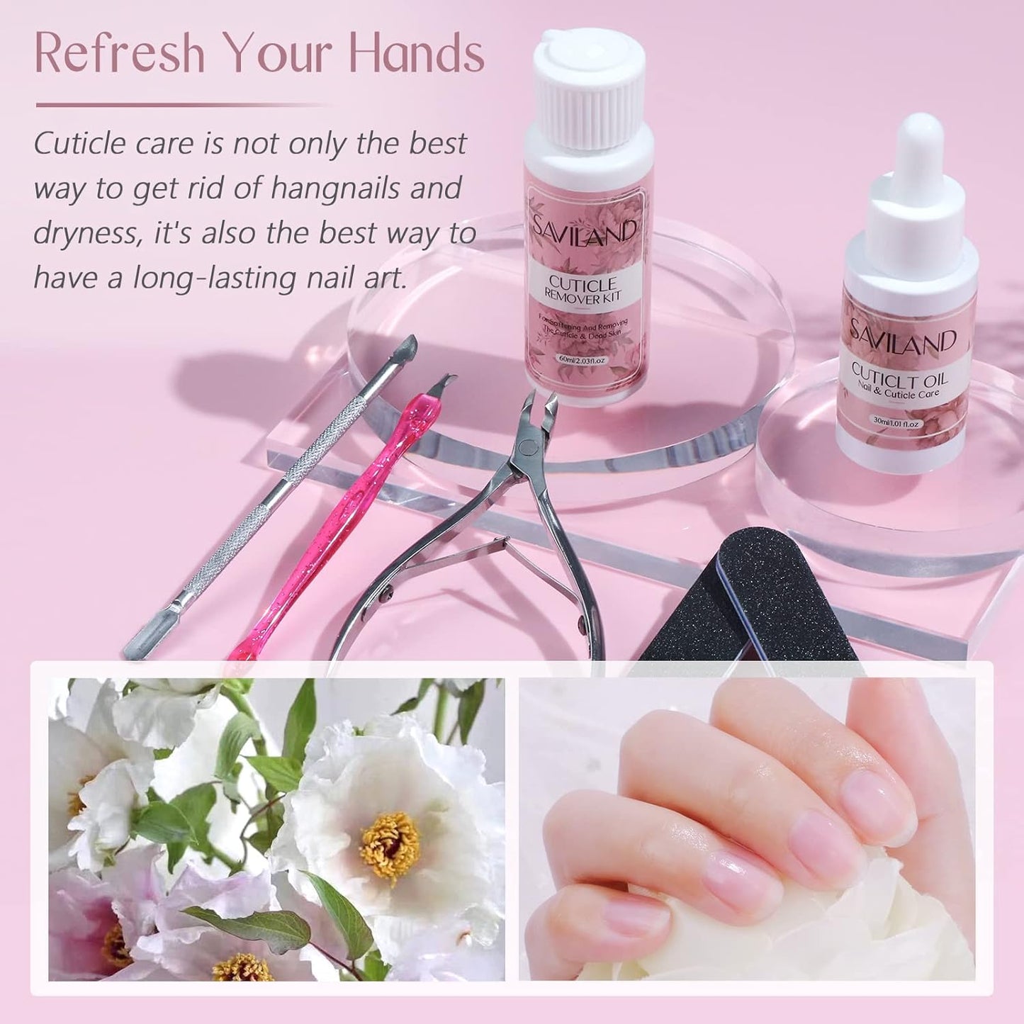 Saviland Nail Sterilizer Tool & Cuticle Remover Oil Kit | Professional Nail Care Essentials