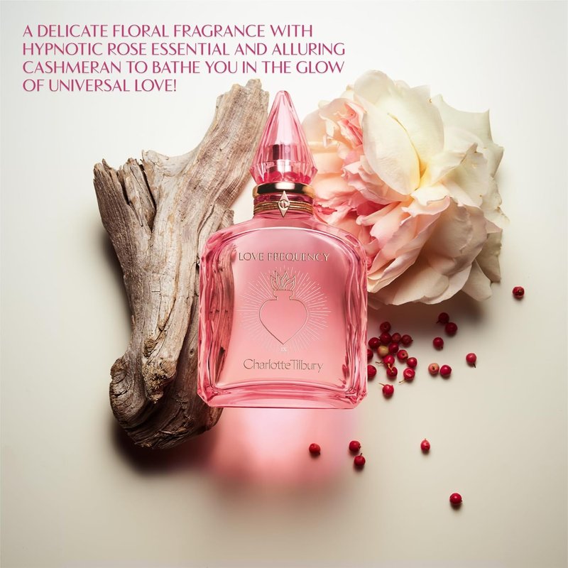 Charlotte Tilbury Love Frequency Eau De Parfum - Pheromone-Enhancing Floral Scent | Long-Lasting Patchouli, Musk & Rose Notes
