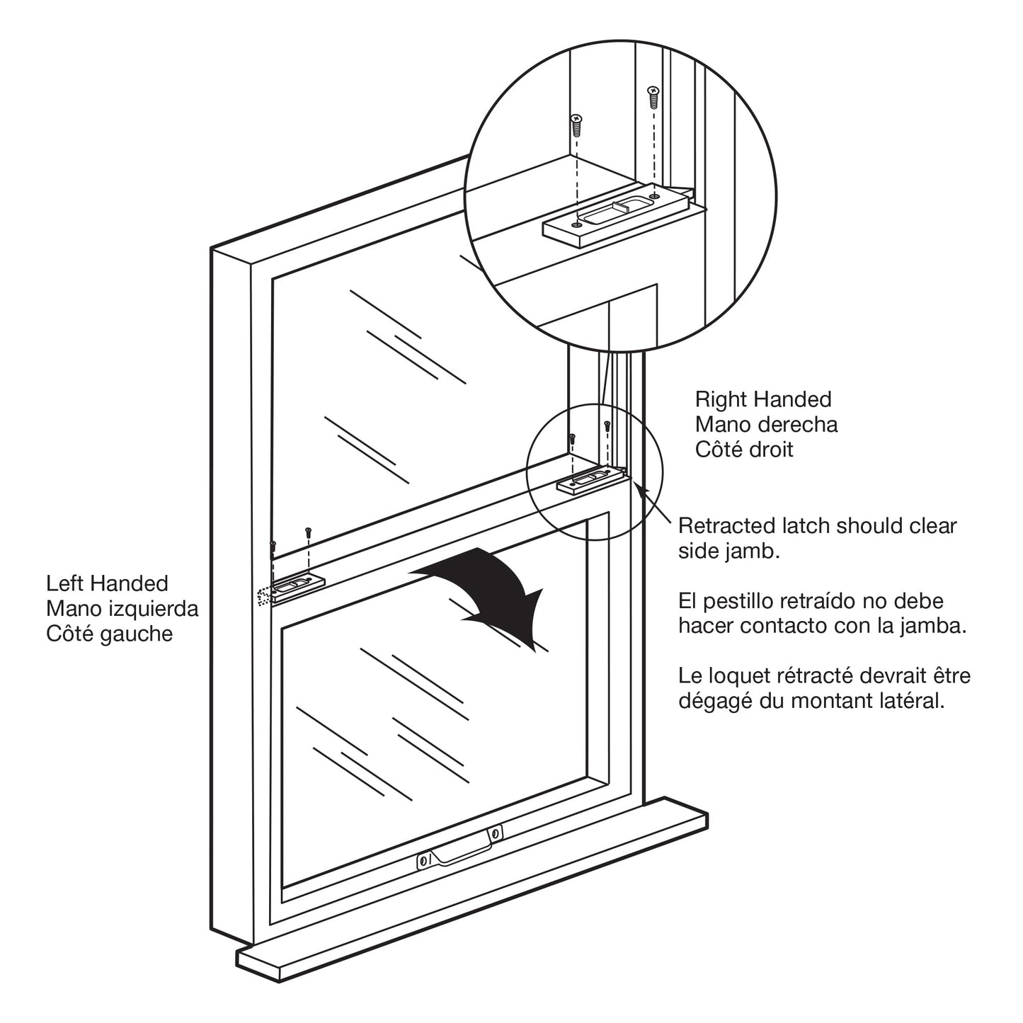 Prime-Line F 2749 Tilt Latch Pair, White Plastic Construction, Spring-Loaded, Snap-In (1 Pair)