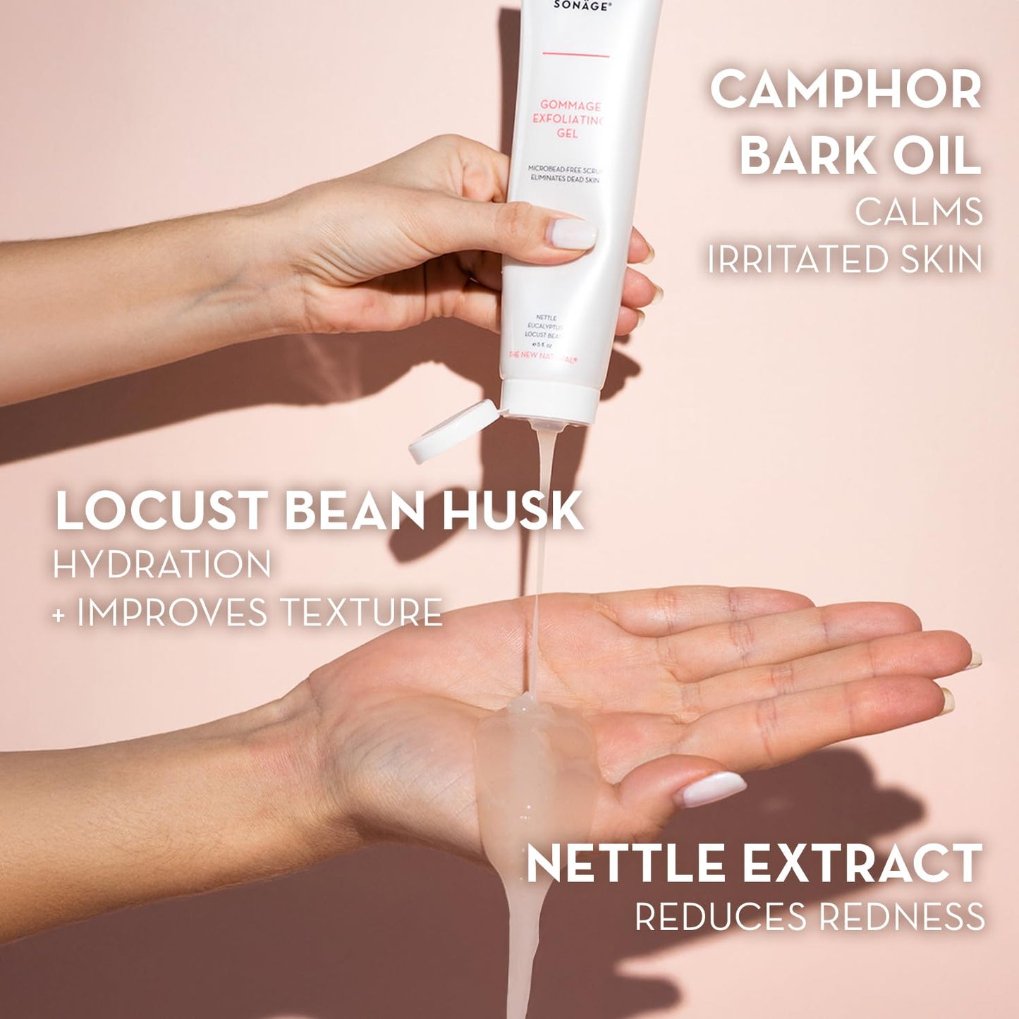 Sonage Gommage Exfoliating Gel – Gentle Gommage Exfoliant for Face | Facial Peeling Gel Removes Dead Skin, Brightens & Smooths | Non-Abrasive Face Exfoliant Scrub | Clean, Vegan Skincare (50 ml)