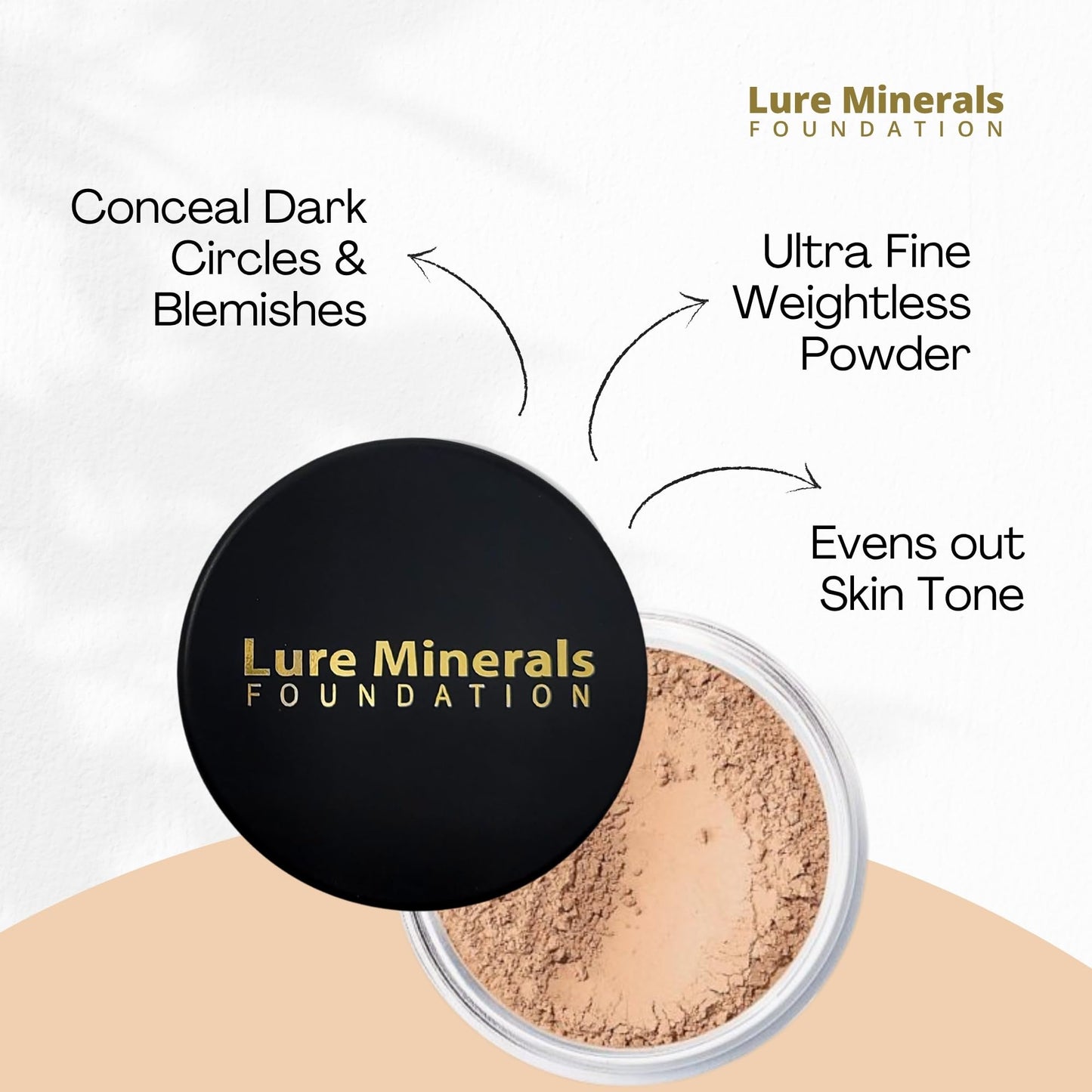 Bisque Loose Face Powder Concealer-14g Sifter Jar Mineral-Based Concealer for face, Lightweight Coverage, Conceals Redness + Blemishes, Talc Free, Vegan