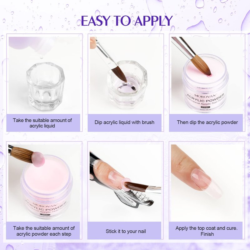 Morovan Monomer Acrylic Nail Liquid Professional Liquid Monomer Nail System For Acrylic Nail Extension Carving MMA-Free Non-Yellowing Formula
