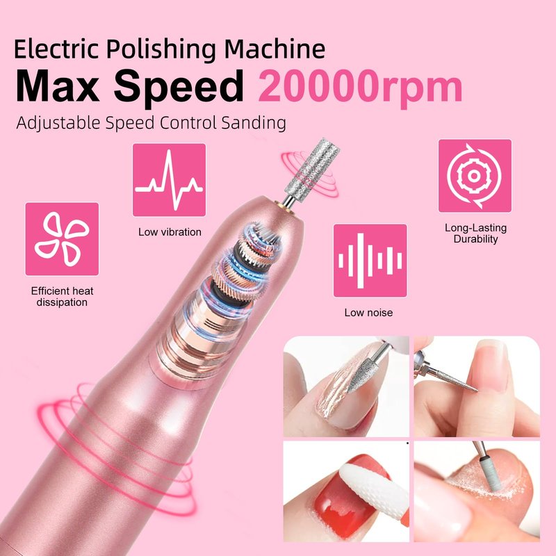 Acrylic Nail Kit Starter Set Acrylic Powder Nail Drill U V Light with Tools Decoration Everything for Beginners Home Salon Gift Set