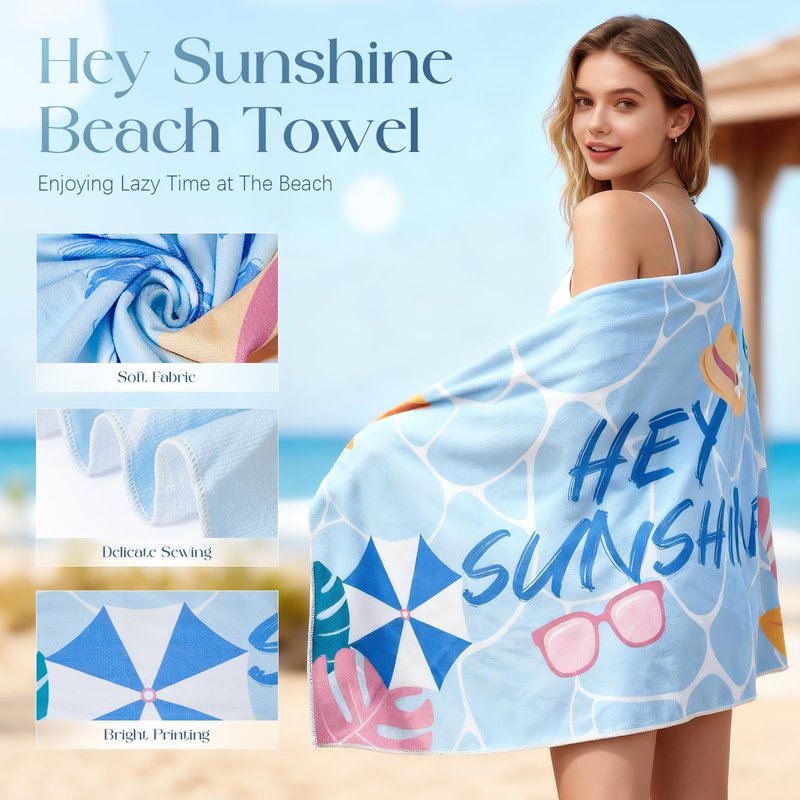 Golray Beach Gifts for Women, Self Care Spa Gift Set for Women with Beach Towel, Glass Cup, Bath Bombs & Hair Accessories, Christmas Blue Gift Basket for Her, Girlfriend, Sister, Mom, Friends