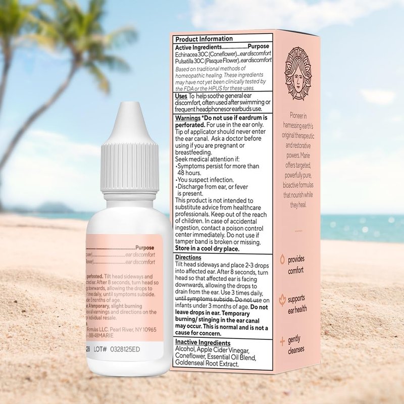 Ear Drops for Clogged Ears | Natural Plant-Based Formula for Adults & Kids | 0.5 FL Oz - 14mL