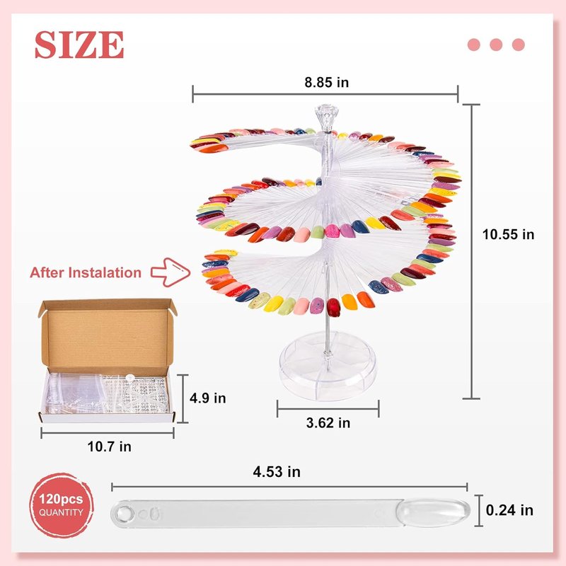 Professional Electric Nail Drill Machine - 120Pcs Clear Nail Color Swatches for Gel Polish | Finger & Toe Nail Care