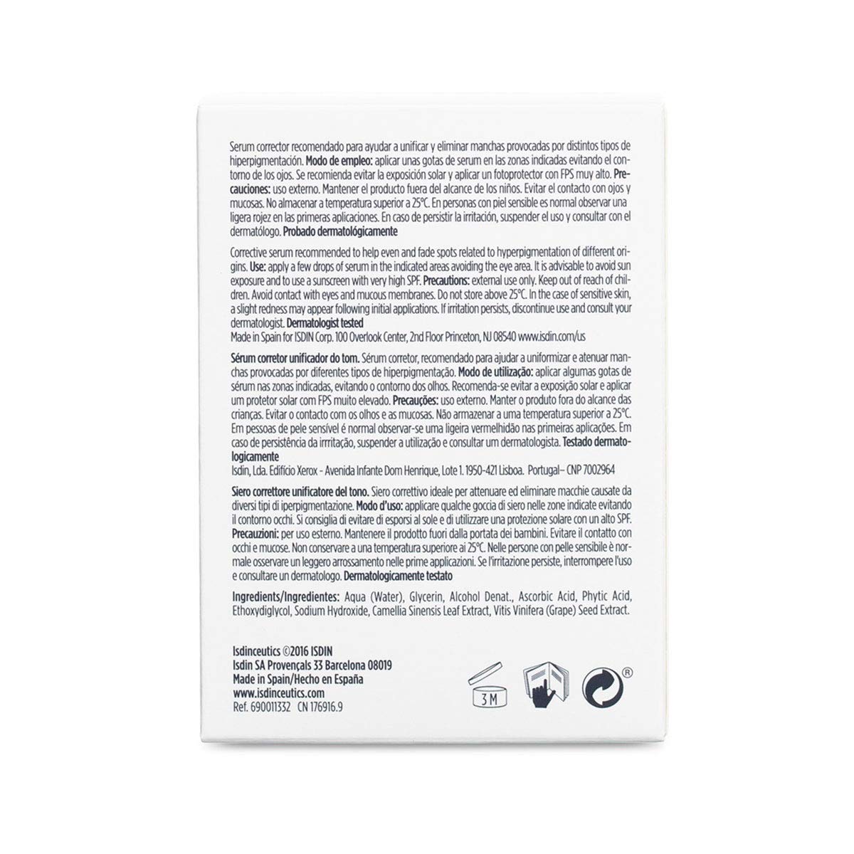 ISDIN Isdinceutics Melaclear Dark Spot Correcting Serum for Face - Sun Spot Reducer that Contains Vitamin C and Antioxidants, to Even Skin Tone from Sun Exposure 0.5 FL OZ