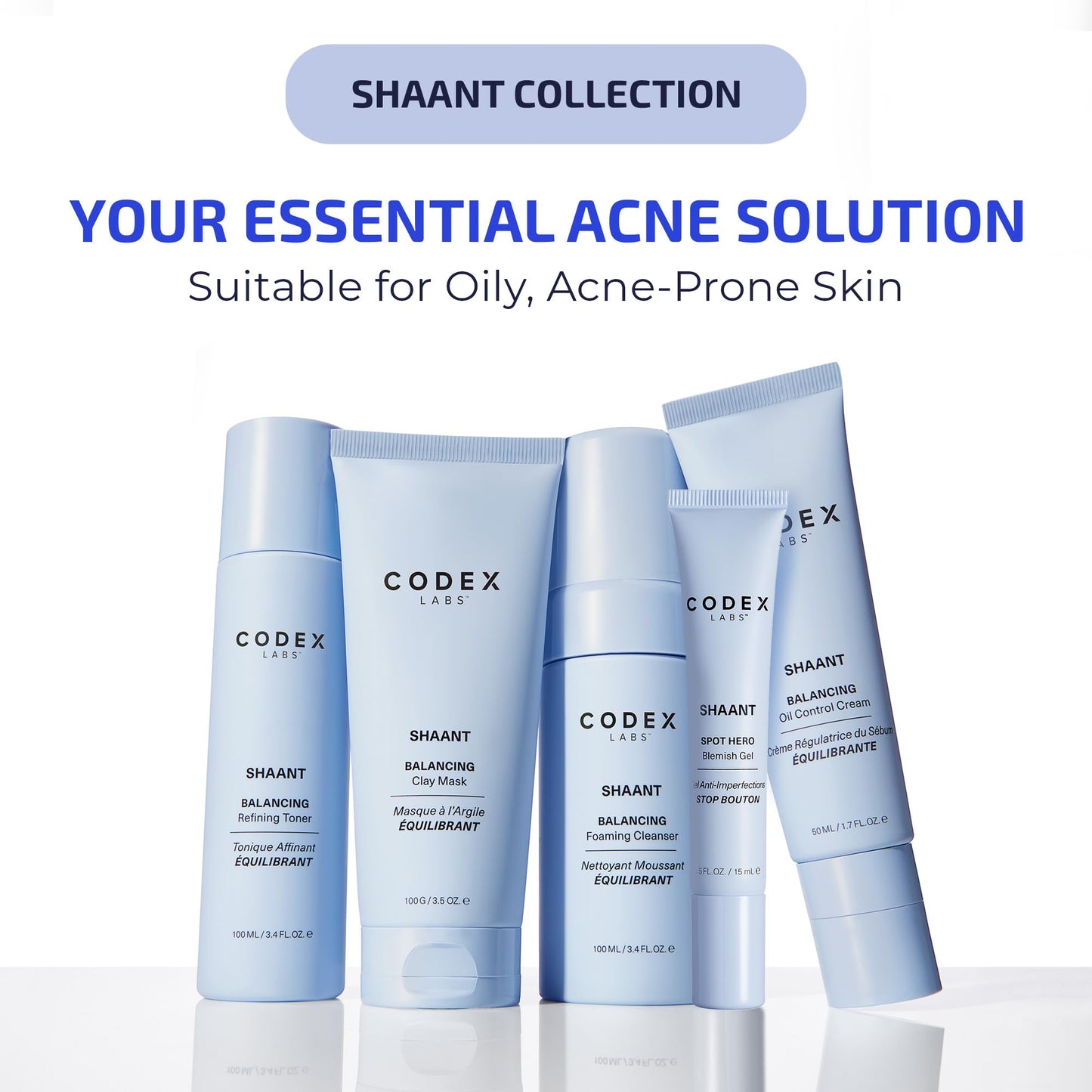 Codex Labs Shaant Refining Toner - Hydration & Pore Minimizer - for Acne Prone Skin - with 2% Gluconolactone - Cruelty-Free, Vegan Skincare (100ml)