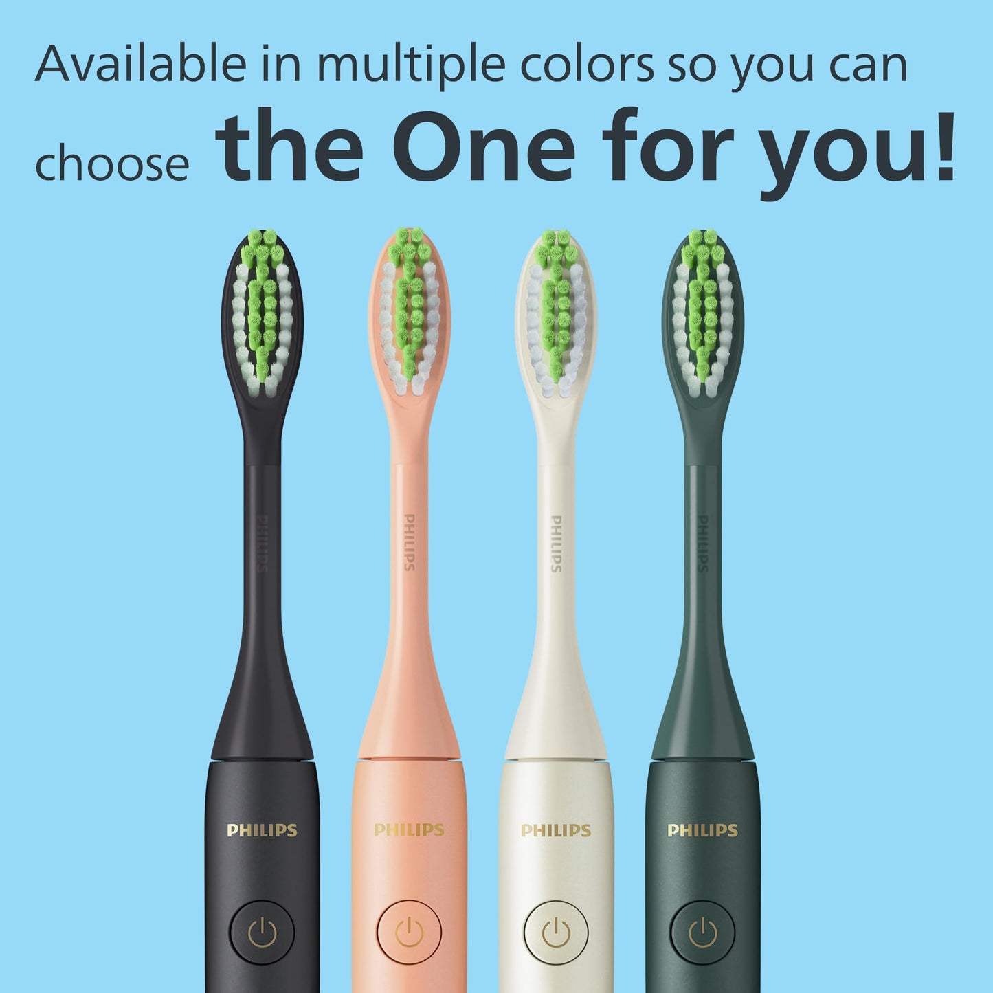 Philips Sonicare One by Sonicare Rechargeable Toothbrush, Sage, HY1200/28